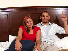 Amateur chubby Dee bounces on a long thick johnson