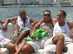 Superb orgy as masculine gays bang each others anal in the yacht
