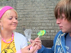 A real Czech blonde babe Lenny fucked hardcore in public