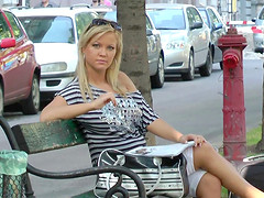 Lovely blonde doll loves sitting on a hard pecker