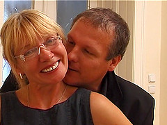Classy mom keeps her dark stockings on as she gets fucked