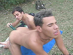Nice Latino Papi Outdoor Anal Sex