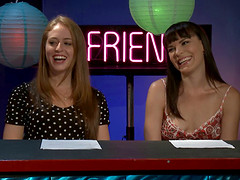 Allie Haze is the guest on a pornstar chat show talking about her life