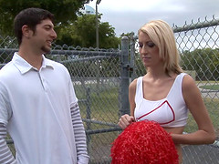 He cums inside the sexy cheerleader and knocks her up