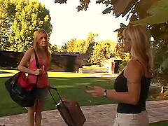 Tattooed lesbian vixen moans as her bald snatch gets licked