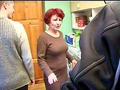 A cock in each hole is how this slutty MILF loves to roll