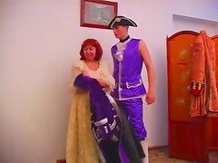 Doting redhead enjoys an enticing cosplay action with her hung stud