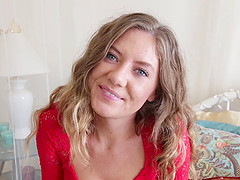 Close up face fucking action with stunning brunette vixen