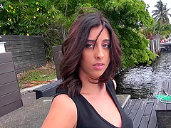 Picking up a pierced cock sucking slut in public and fucking good