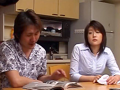Slim Japanese milf loves his cock inside her tight pussy