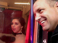 A trip to the red light district ends with a him banging a whore