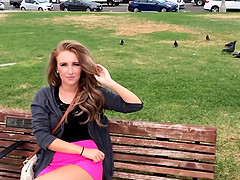 Woman cries out noisily while struggling to come to terms with a giant penis in her cock