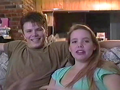 Sweet looking girl bends over and takes his dick in her ass