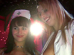 Stripper nurses on stage and fucking horny customers