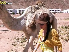 Smoking Hot Desert Pounding Outdoors With A Gorgeous Brunette In Bikini