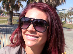 Big boobs and nipples on a curvy redheaded hardcore girl