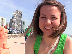 He meets a petite teen at the beach and fucks her hard