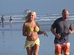 Dayna working out at the beach before getting banged hardcore