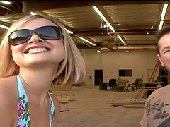 Tight pussy of a beauty rides his rod and makes it happy