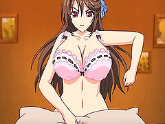 Busty hentai maid hard doggysyle poked by her master