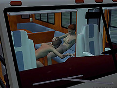 Hot 3D cartoon babe gets eaten out and fucked