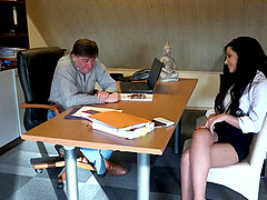 Secretary hottie shows her hold boss a good hardcore time