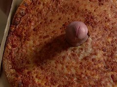 Hungry Brunette Khloe Kush Orders a Salami Flavored Pizza