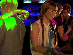 Ideal lesbian redhead with pigtails getting licked close up