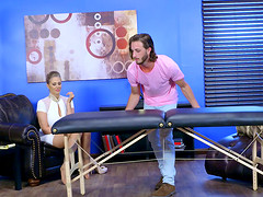 She's going to get a massage combined with the passionate cock riding