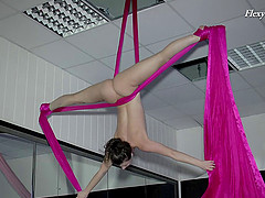 Russian solo model loves striping while displaying her nice ass