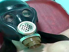 Kinky lady in latex enjoys being drilled by her brunette friend
