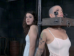 Bald babe has once again been naughty and needs to be punished