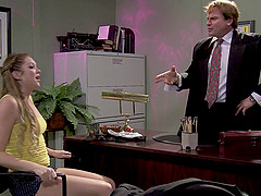 Jessie is a very cute girl and the businessman wants to screw her!