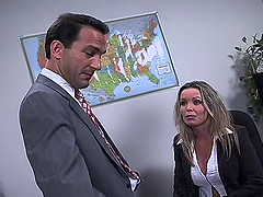 Classy milf Ebvy getting pounded hardcore in the office