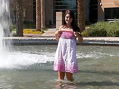 Gorgeous Stunner Playing With Herself In Public