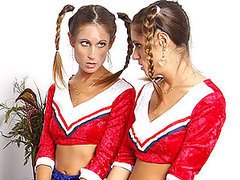 Hot Lesbian Scene With Twin Cheerleaders