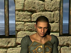 3D gladiator hunk sucks cock and gets fucked hard in the ass