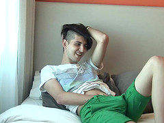 Twink Latino Merli Stroking His Cock