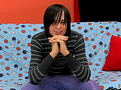 Emo twink Miles Pride wanking his big to a cummy finish