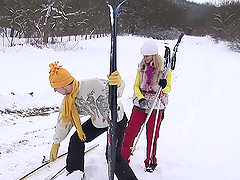 Marry Queen is a hot blonde skiing enthusiast, who comes in from the