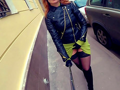 Jeny Smith public nudity on the road