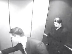 Couple gets kinky in the elevator