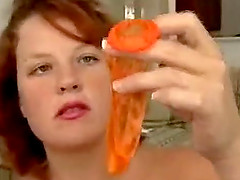 Chubby redhead has no shame when it comes to eating cum.