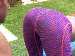 Chloe Scott lets her fuck buddy Ramon Nomar take her twat on the grass