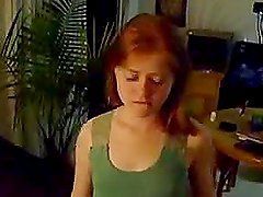 Hot redhead blowjob close up with nice jizz shot
