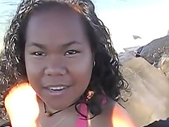 Island Babe is insanely desirous of her fella's tempting junk