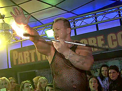 Wild hardcore party in the club