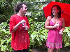 A Fun Chat With A Very Sexy Teen In A Rainy Day