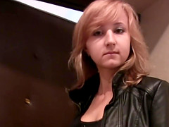 Russian chick in high heels barebacked