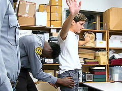 Young Shoplifters Gets Fucked by Two Security Guard